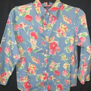 Chaps Floral Button Down!!